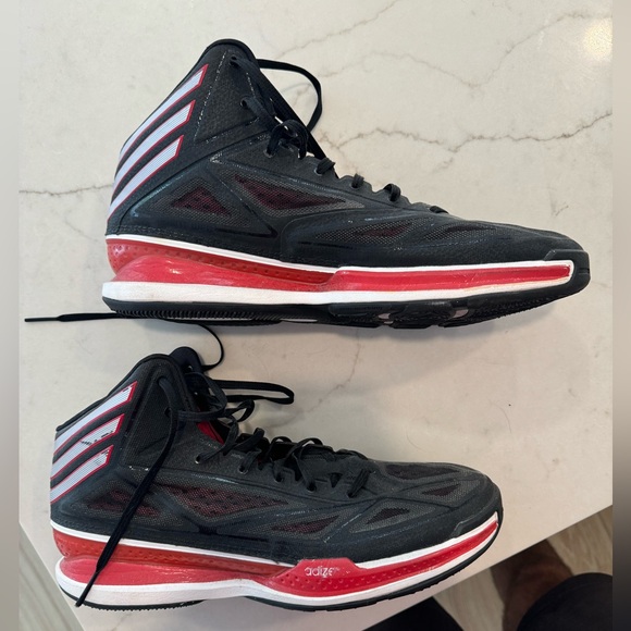 Adidas AdiZero Crazy Light Black/Red Size 13 - Picture 2 of 8